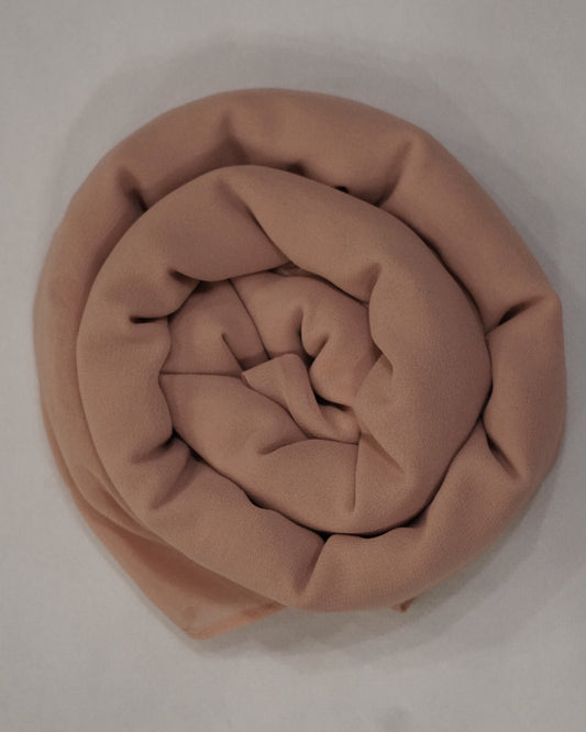 Peach Georgette Chiffon Scarf