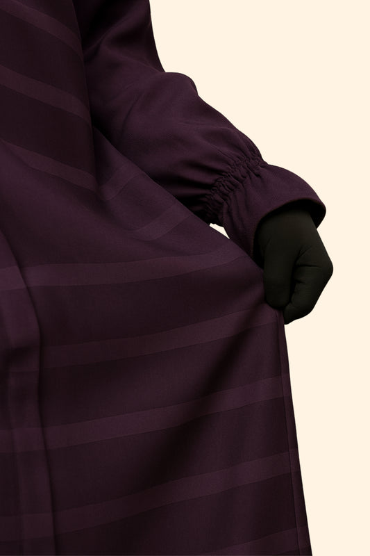 Plum Elegance Abaya