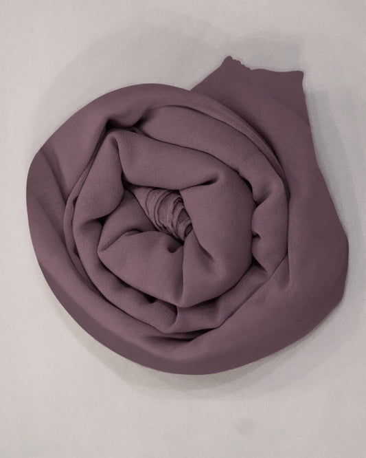 Puce Georgette Chiffon Scarf