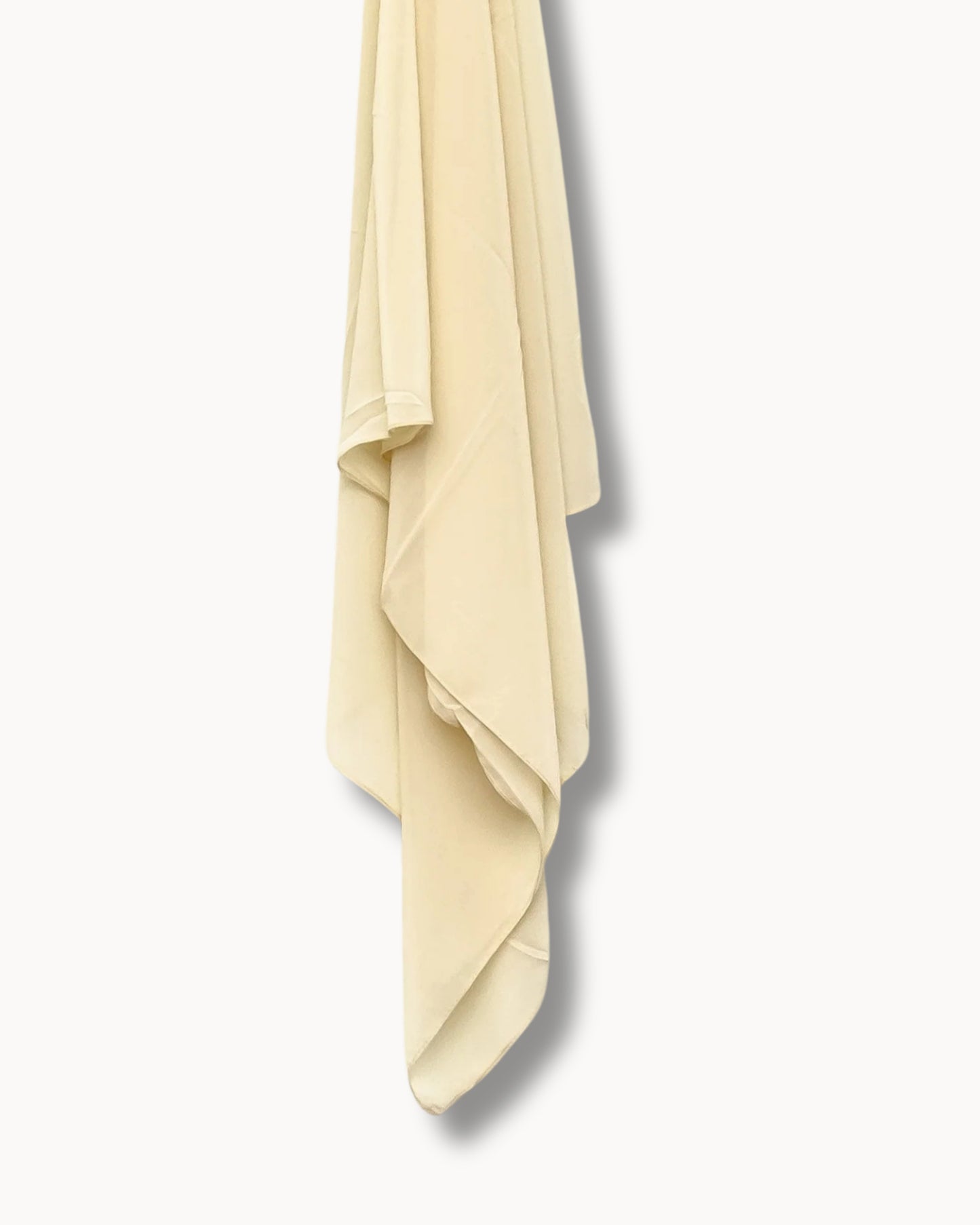 Off White Georgette Chiffon Scarf