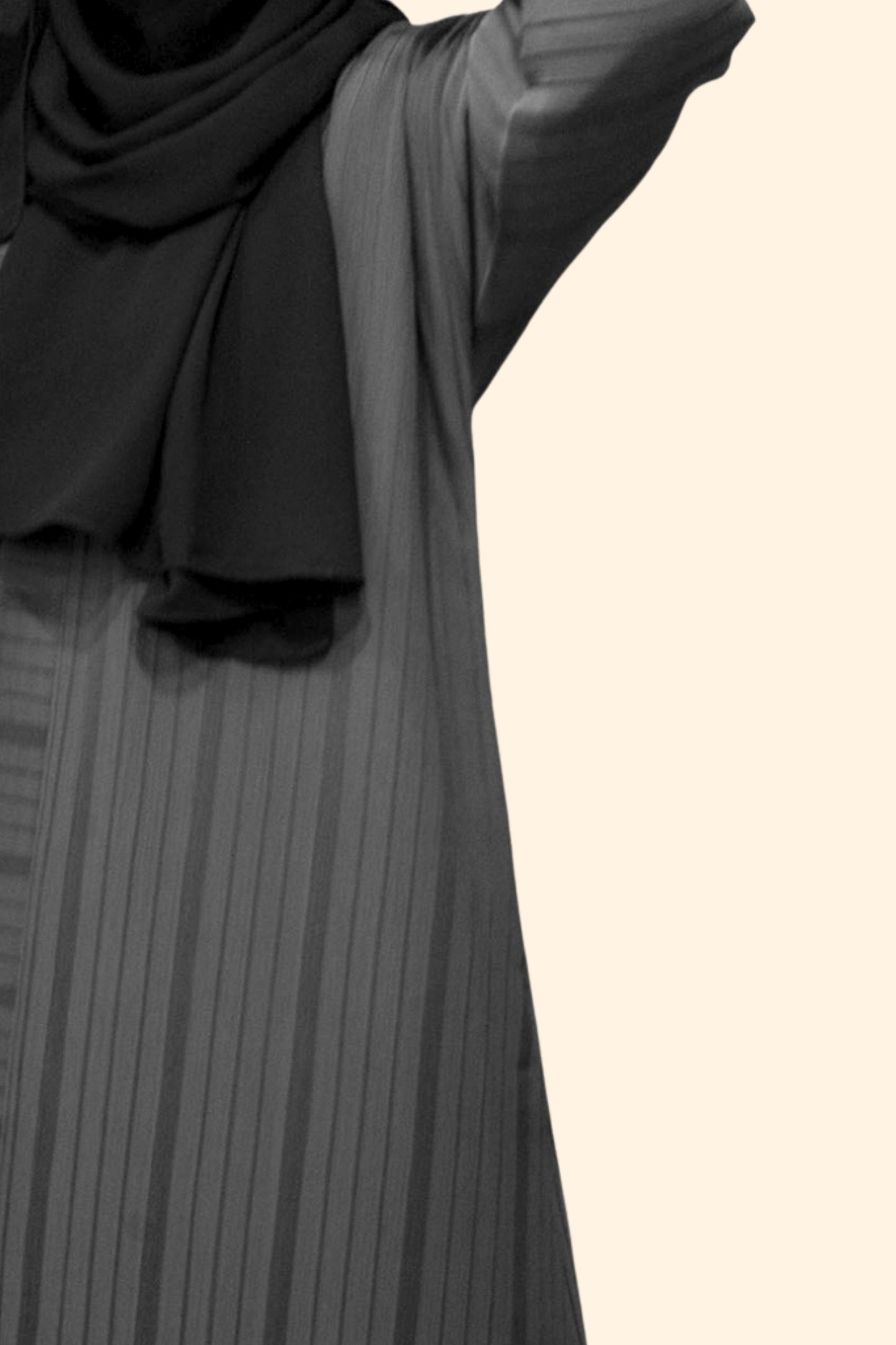 GREY LINING FLOW ABAYA