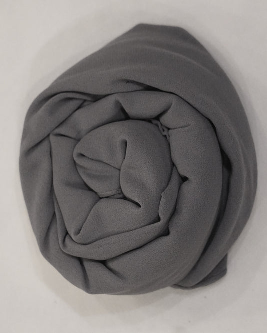Light Grey Georgette Chiffon Scarf