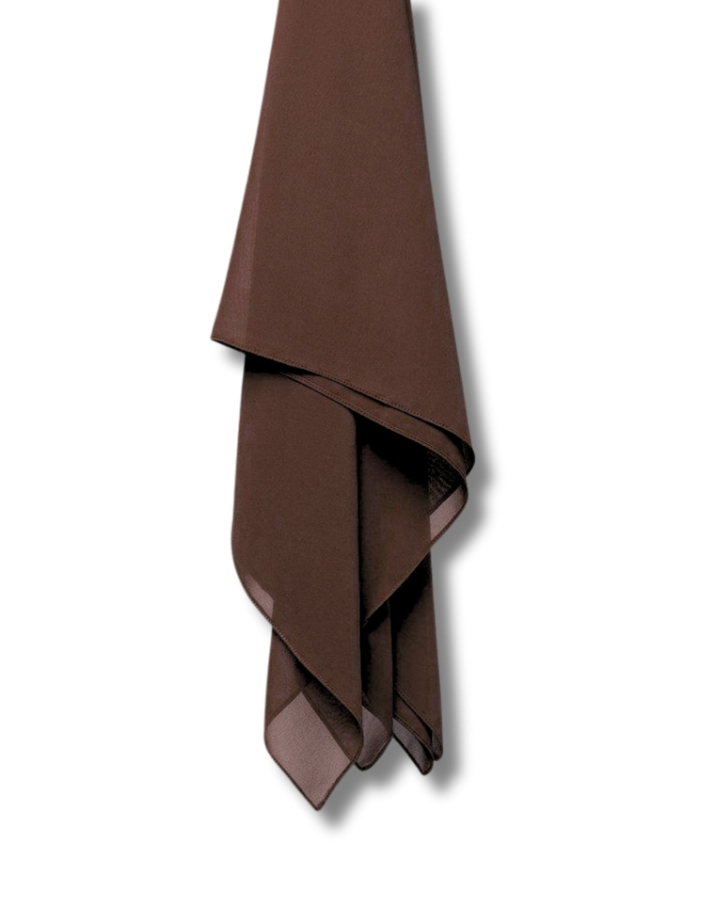 Dark Brown Georgette Chiffon Scarf