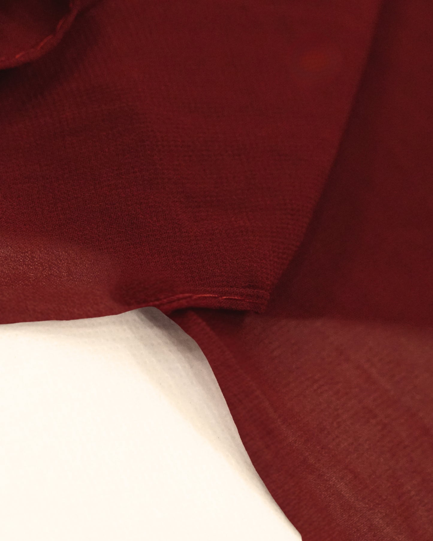 Maroon Georgette Chiffon Scarf