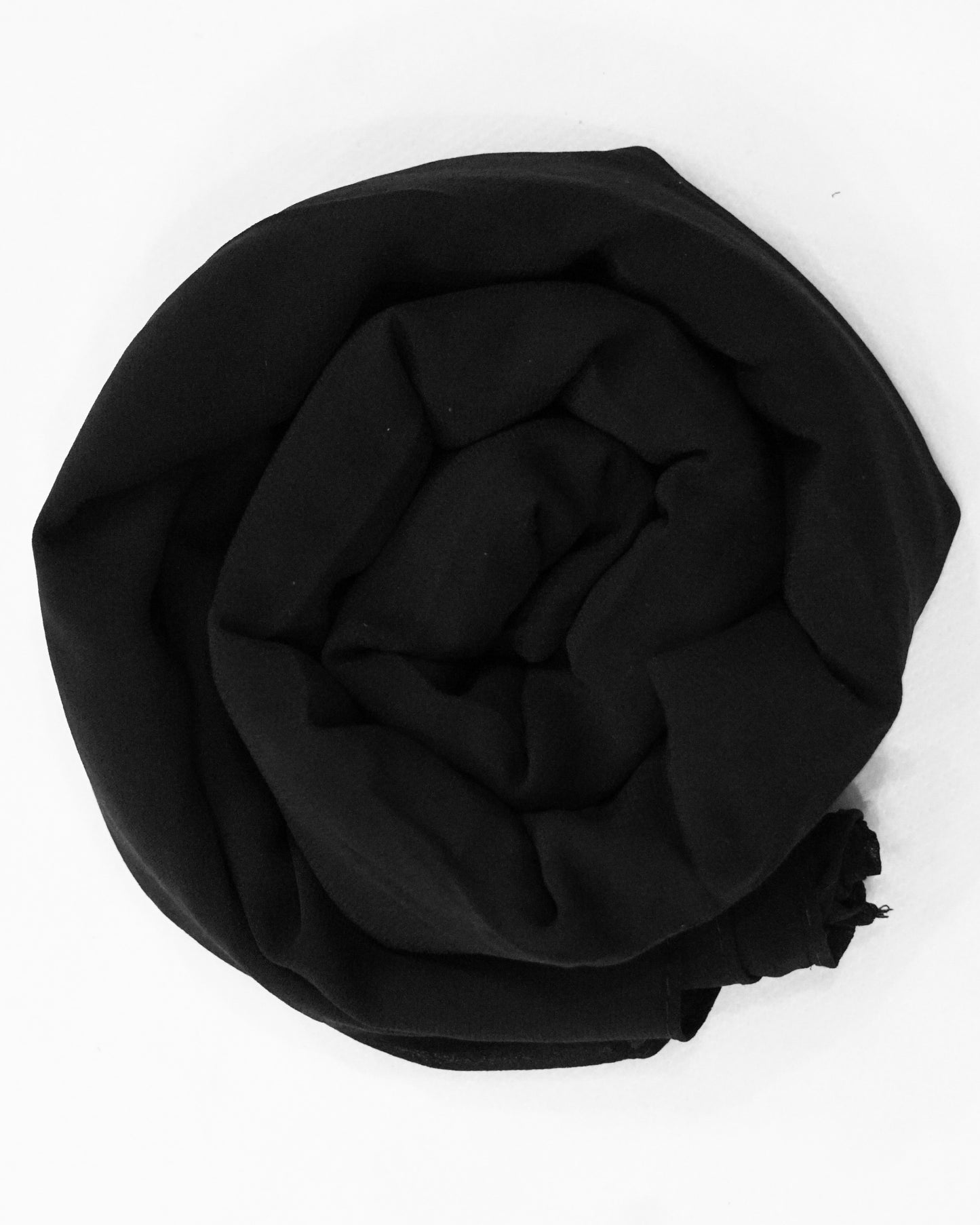 Black Georgette Chiffon Scarf