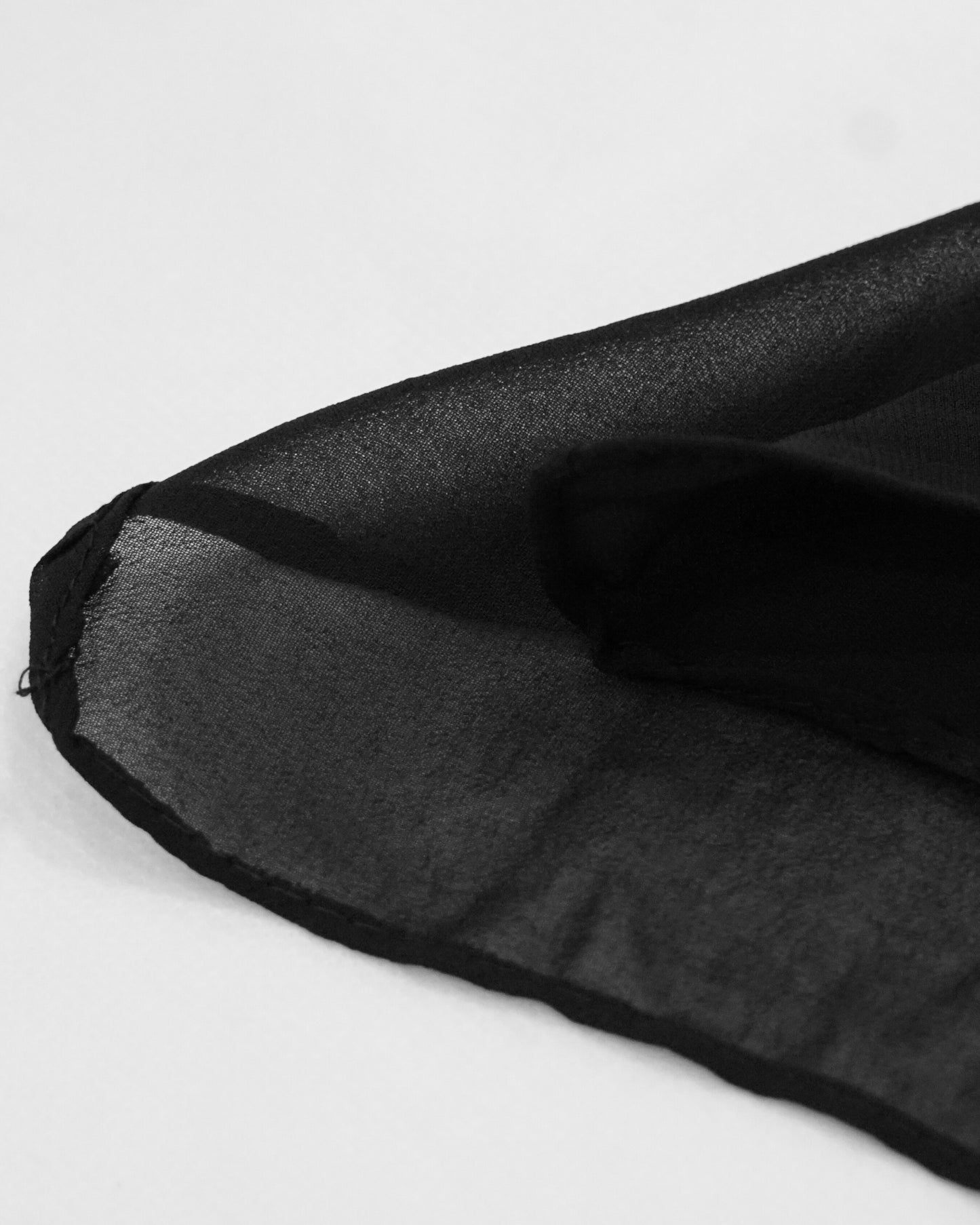 Black Georgette Chiffon Scarf