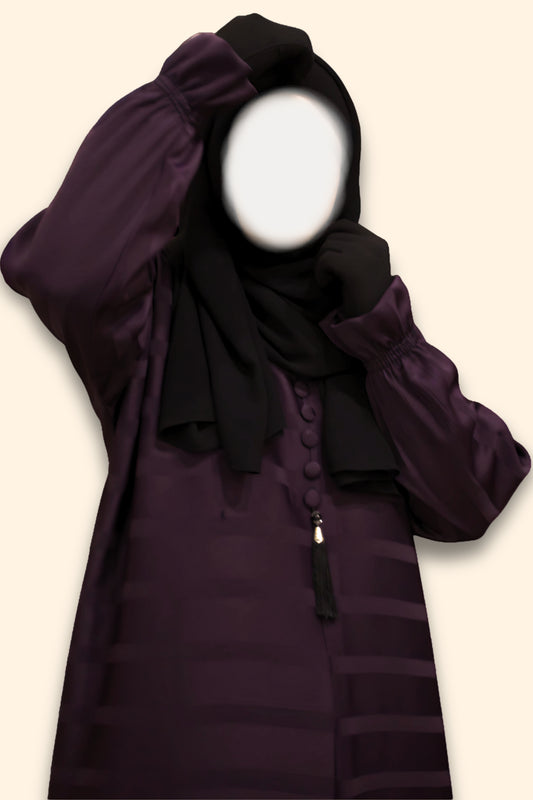 Plum Elegance Abaya