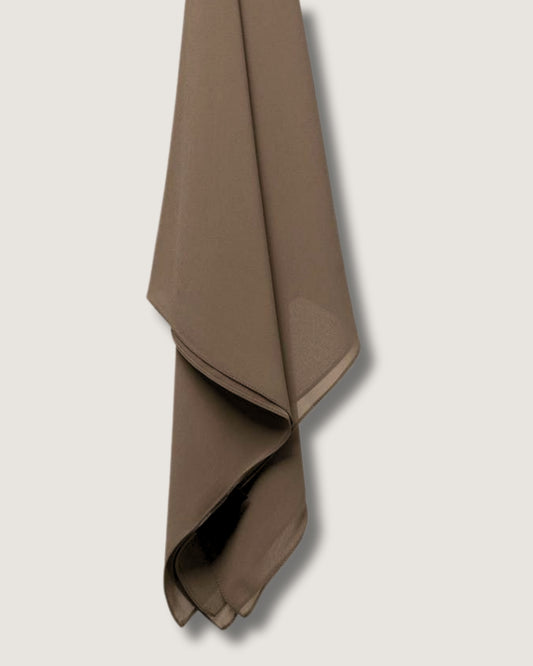 Ash Brown Georgette Chiffon Scarf