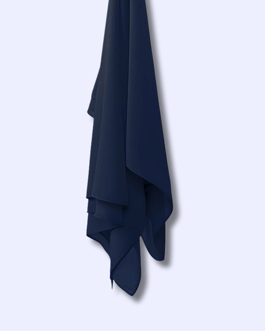 Dark Blue Georgette Chiffon Scarf
