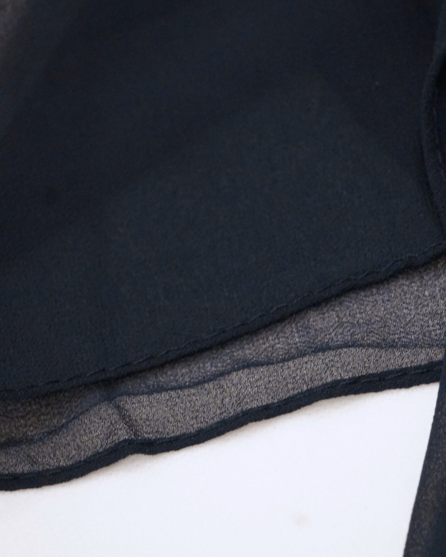 Dark Blue Georgette Chiffon Scarf
