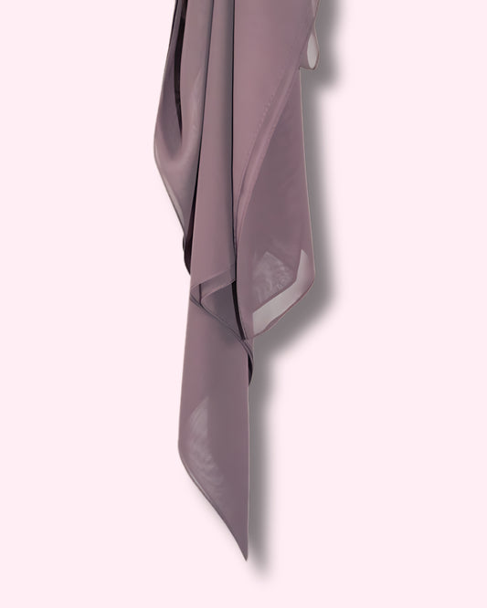 Puce Georgette Chiffon Scarf