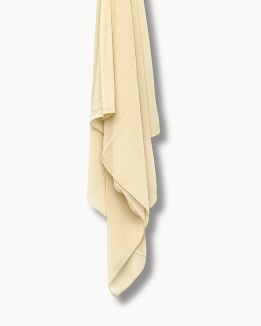 Off White Georgette Chiffon Scarf