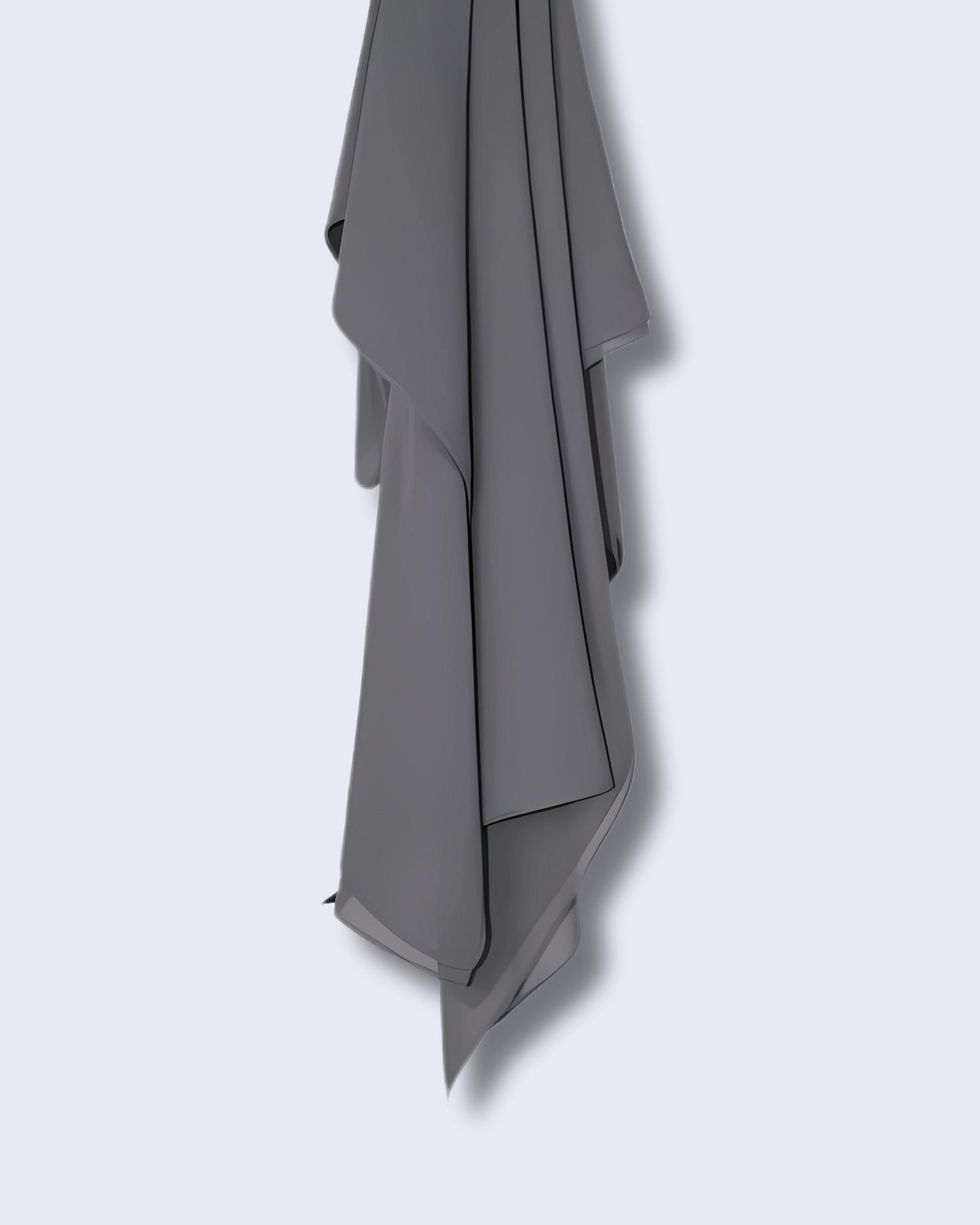 Light Grey Georgette Chiffon Scarf