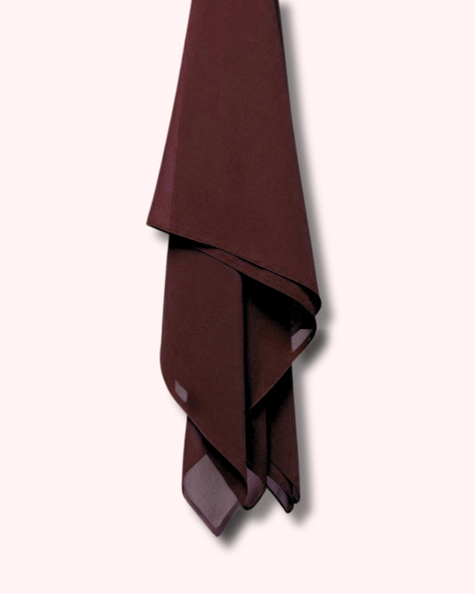 Dark Maroon Georgette Chiffon Scarf