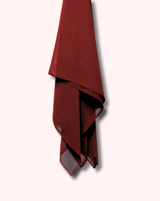 Maroon Georgette Chiffon Scarf