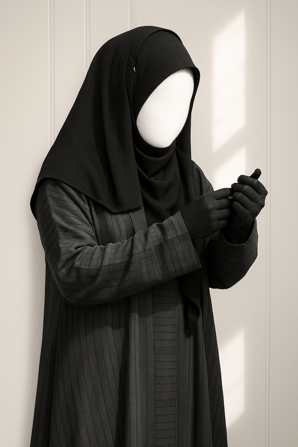 GREY LINING FLOW ABAYA